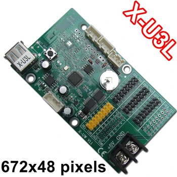 

X-U3L USB Port wireless 672*48 pixels single/dual color LED Screen Display control card scrolling message LED driving board