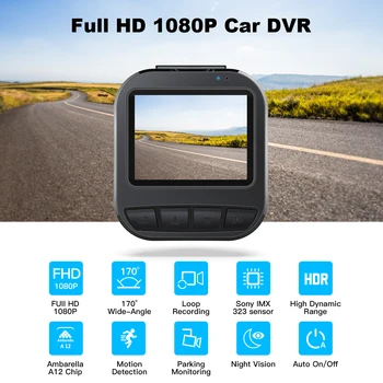 

CACAGOO 2" FHD1080P Car DVR Video Recorder Camera Dash Cam G-sensor Motion Detection Loop Recording Parking Monitor Night Vision
