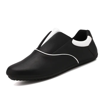 

Men Leather Shoes Casual Comfortable Classic Man Business Fashion Sneakers Black White Flat Walking Male Footwear Moccasins