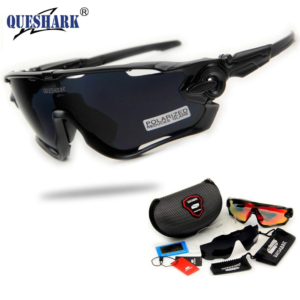 Prix pour 2017 Marque Nouveau Queshark Polarisées Cyclisme Cyclisme Lunettes de soleil Lunettes Pour Le Vélo Vélo 3 Lentille UV Protection Prix pour 2017 Marque Nouveau Queshark Polarisées Cyclisme Cyclisme Lunettes de soleil Lunettes Pour Le Vélo Vélo 3 Lentille UV Protection