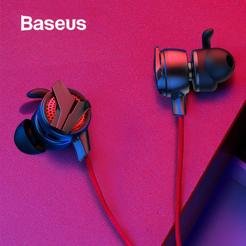 

Baseus Gaming Wired Earphone Type C Game Headset with Mic Headphones for Huawei P30 P30 Pro PS4 PUBG 3.5mm Phone 3D Earbuds
