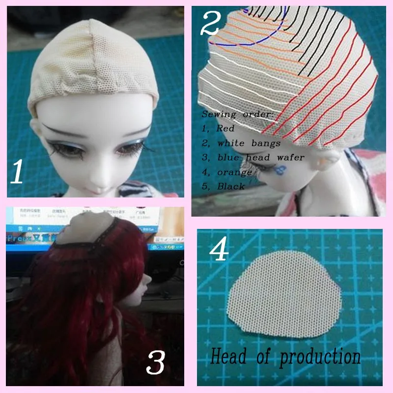 кукольный парик из трессов. как сделать парик для куклы своими руками. парик для куклы из ниток. парик из пряжи для косплея. парик для куклы из ниток.