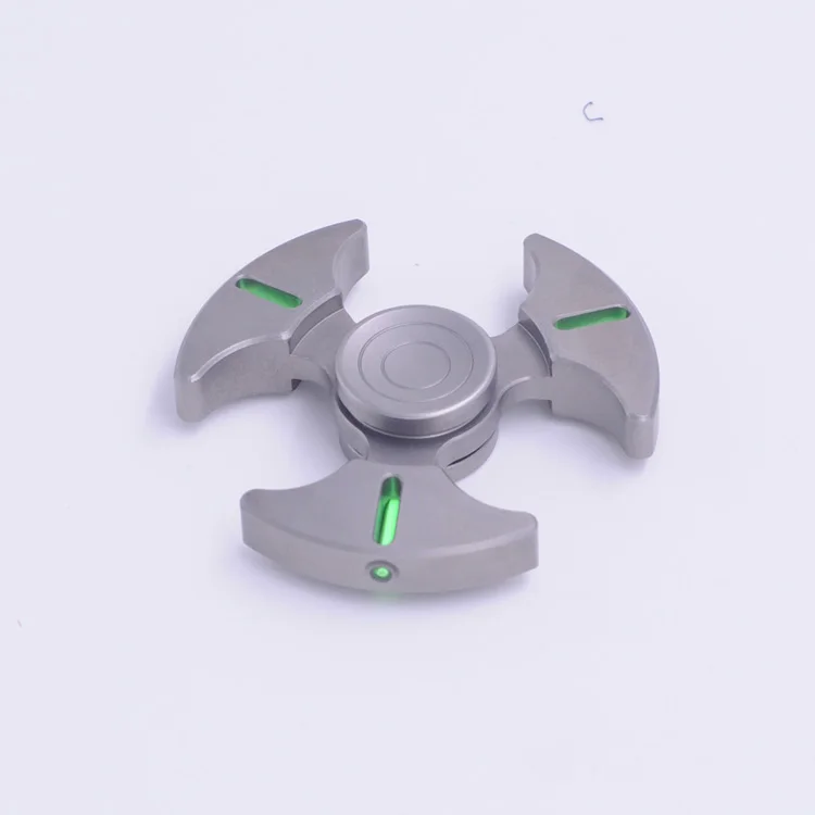 High end Luminous tomahawk titanium alloy EDC ceramic bearing Fidget spinner Toys for Autism and
