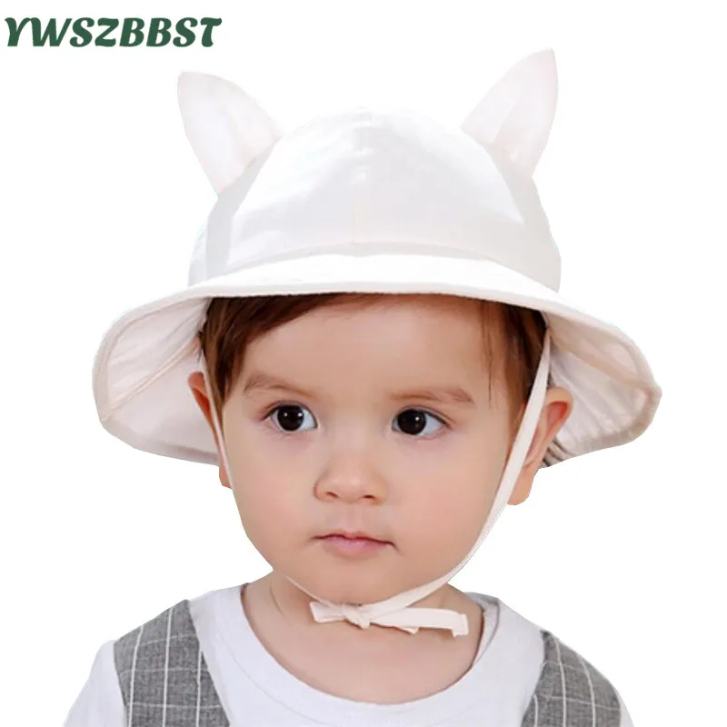 Cute Cat Ears Baby Hat for Boys Girls Summer Baby Hats Sun Cap Infant Toddlers Caps Beach Hatin