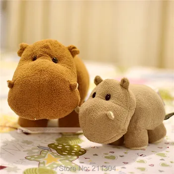 

Free shipping Hippo plush toys 1 Pc Retail 3 sizes cute warm stuffed animals kids christmas party promotion gifts