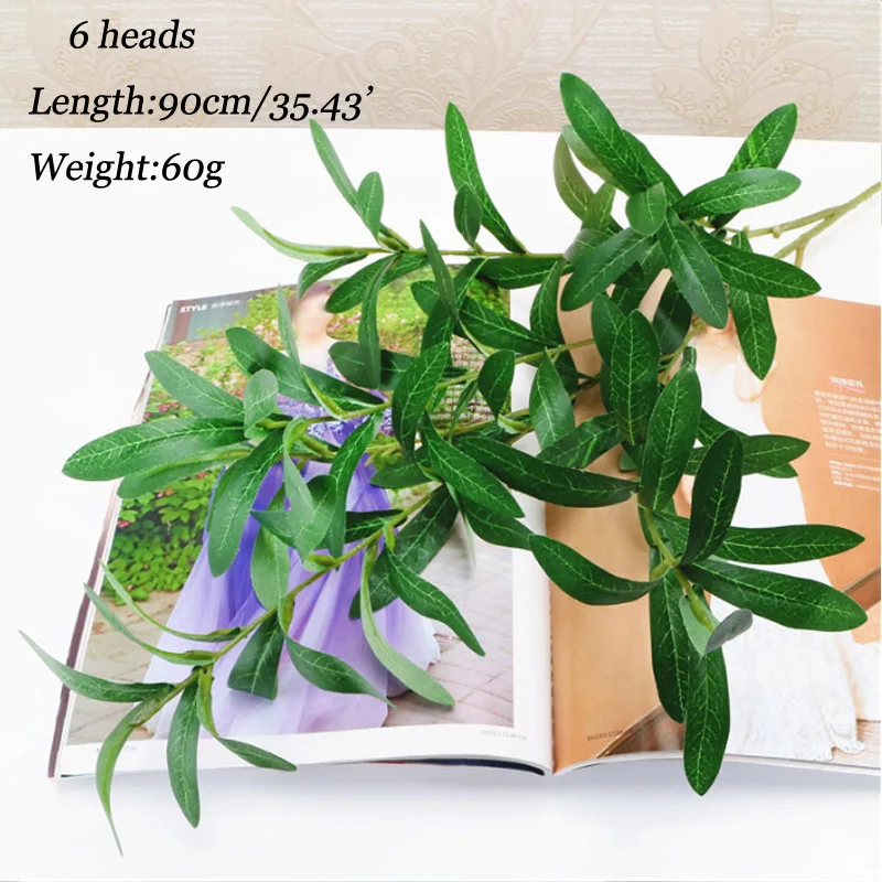 90cm Artificial Plants Olive Tree Branches Leaves With Olive fruits Leaves for Home or Wedding Decoration Accessories