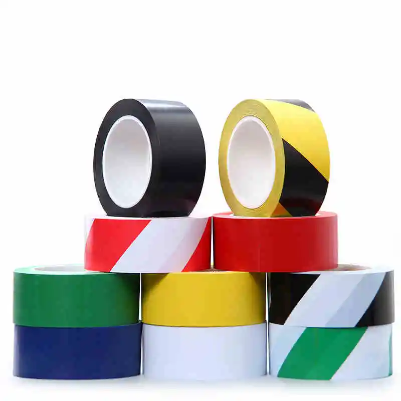 

2 Rolls 33M Length Waterproof PVC Warning Tape Caution Barrier Safety Tapes For Warehouse Factory School Office Traffic Guide