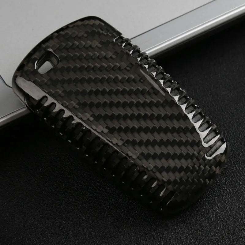 2017 New 100% Genuine Carbon Fiber Car Auto Remote Key Case Cover fob Holder Skin Shell for BMW X5 X6 F15 F16 1 3 5 7 Series X3 X4 Car Styling (14)