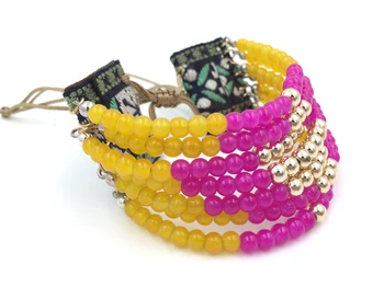 شراء2015 جديد الأوروبية مجوهرات الموردين الخرز سلسلة أساور متعدد الطبقات سحر أساور واسعة للنساء استعادة