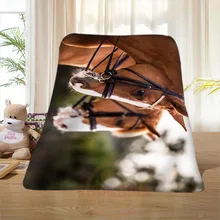 P#107 Custom Horse#16 Home Decoration Bedroom Supplies Soft Blanket size 58×80,50X60,40X50inch SQ01016@H+107
