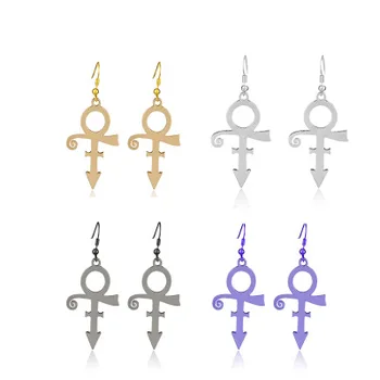 

Prince RIP Memorial Symbol Love Purple Earrings Singer