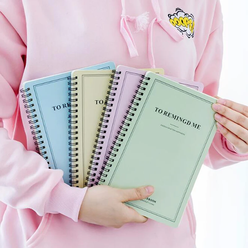 

A5 Spiral Binding Notebook Simple Blank Grid Paper Note Coil Book Magazine Journal Sketch School Office Stationery Student Diary