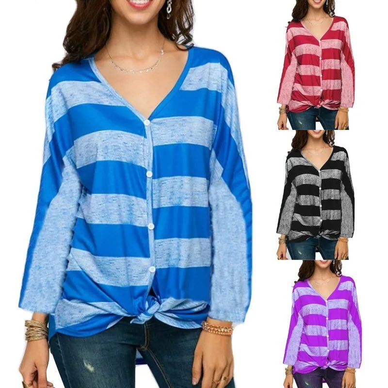 

Spring Autumn Fashion Maternity Clothes For Pregnant Women V-neck Casual Blouse Shirts Loose Nursing Tops Pregnancy Clothing