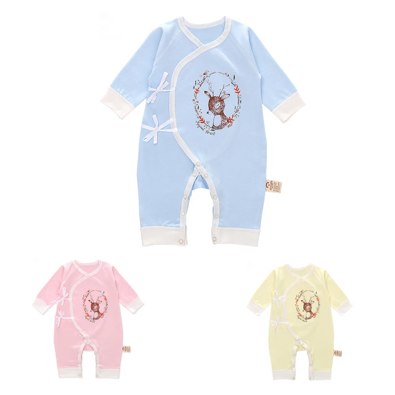 

Baby Autumn Spring Cotton Cartoon Deer Style Boy Clothes Newborn Baby Girl Clothing Infant Jumpsuit for Baby Clothes