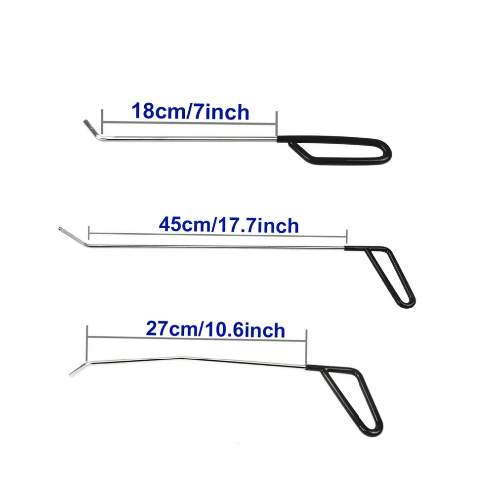 

3PCS PDR Hook Tools Push Rod Perfect for Door Dings Hail Repair and Dent Removal hand tools