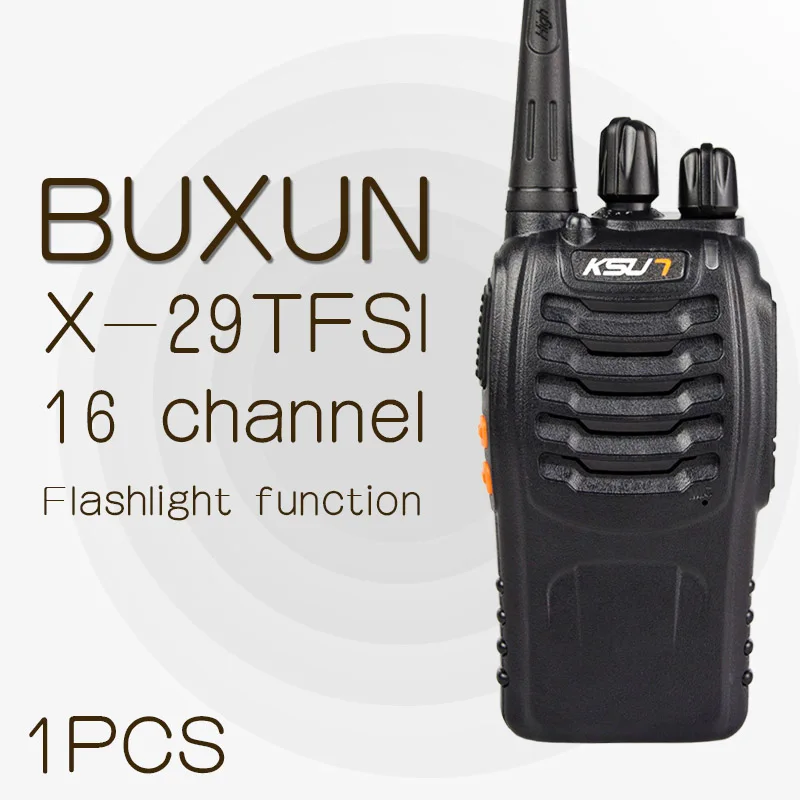 1 PCS BUXUN X-29TFSI Walkie Talkie 5W Handheld Pofung UHF 5W 400-470MHz 16CH Two way Portable CB Radio 1 PCS BUXUN X-29TFSI Walkie Talkie 5W Handheld Pofung UHF 5W 400-470MHz 16CH Two way Portable CB Radio