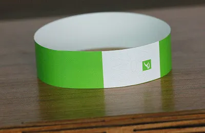 200 упаковка, цветные бумажные браслеты с печатью для мероприятий, входных билетов, браслеты для бара, индивидуальные вечерние браслеты для соревнований, Тайвек - Цвет: green