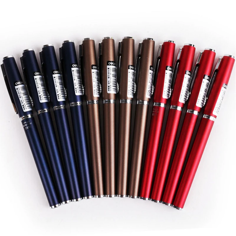 1 Pack 12 Pcs Pel Pen Black Color Liquid Ink 0.5mm Core For School And