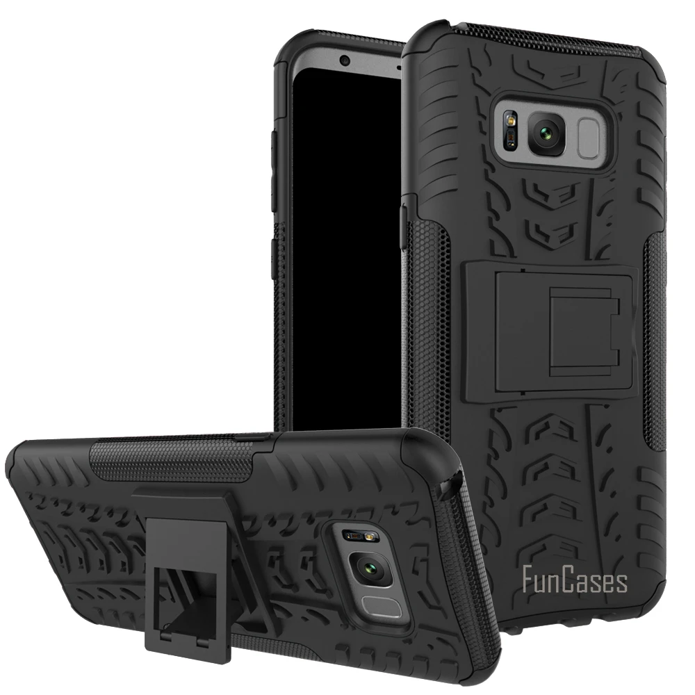 Для Samsung Galaxy S8 Plus Hybrid Подставки Dazzle Прочная резиновая Панцири PC + TPU стенд Функция