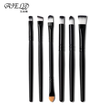 

AIELLO Brand Professional Eyeshadow Makeup Brushes Set 6Pcs Make Up Tools Kit Powder Eye Shadow Blending Lip Gloss Toiletry Kit