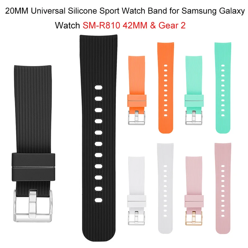 Силиконовый ремешок для наручных часов Samsung Galaxy Watch силиконовый спортивных