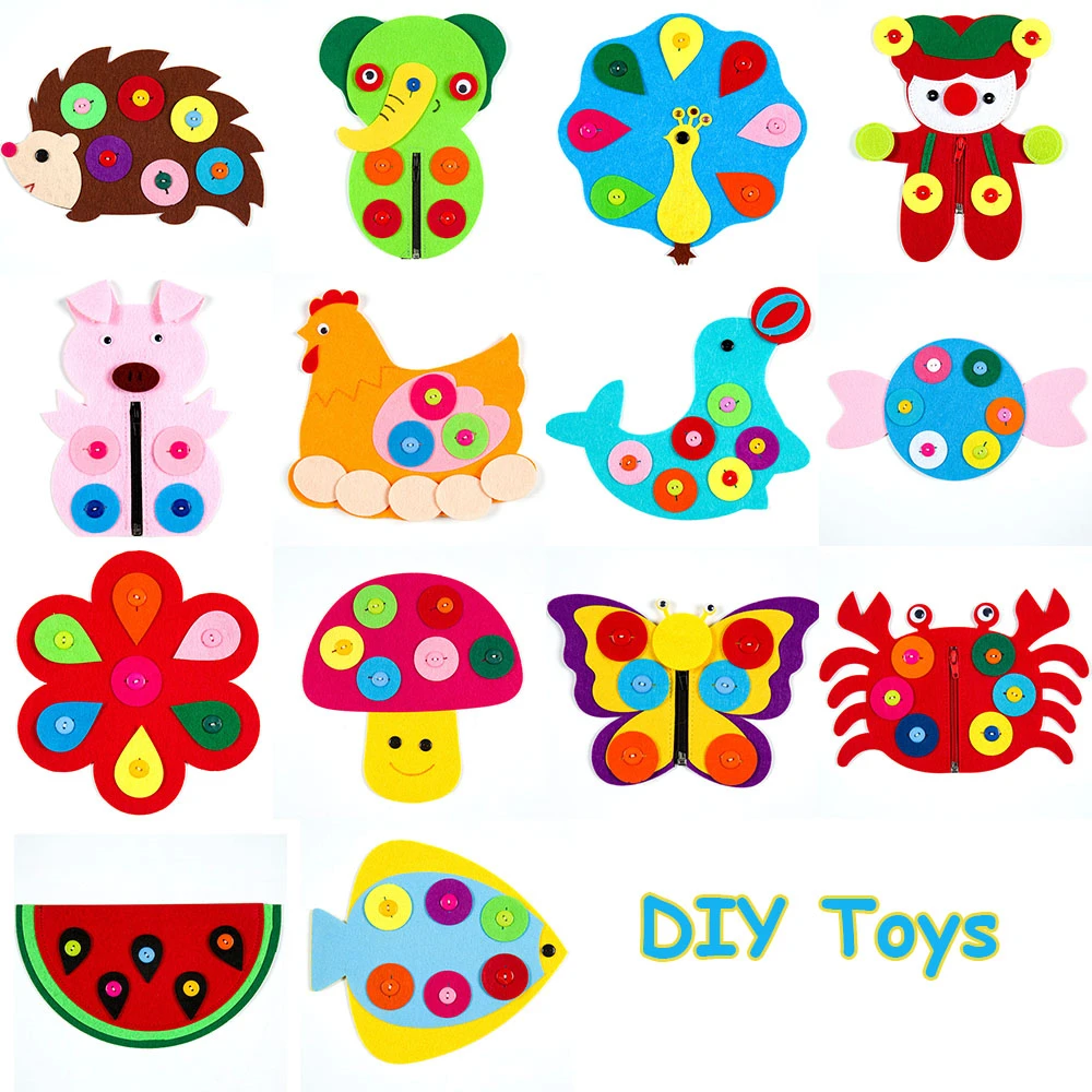 

Kindergarten Manual DIY Art Crafts Math Puzzle Montessori Teaching Aids Weave Cloth Hand Zipper Button Early Education Toy