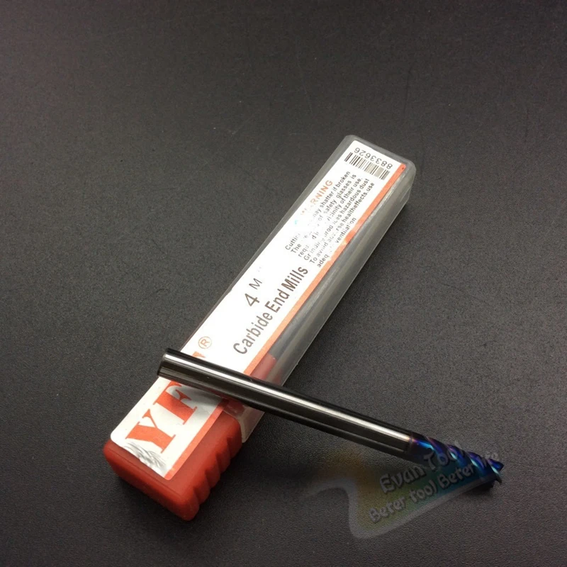 Buy YFT End Mill 4mm CNC Router Cutters 4 blade HRC 60