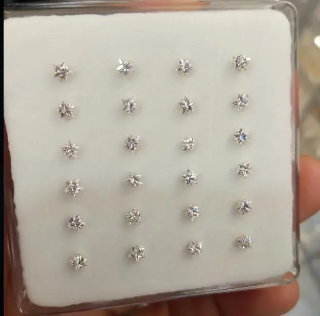 

925 Sterling silver star cubic zircon nose stud nose piercing jewelry 20pcs/set