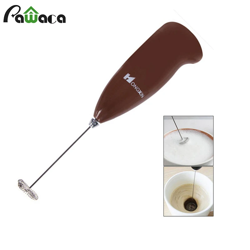 Mini Handheld Electric Coffee Stirrer Stainless Steel Stem Milk Frother