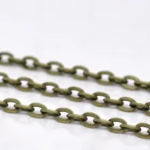 Бронзовый Тон плоским link-открыт Цепи 4x3 мм