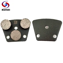 RIJILEI 6PCS Triple Round Segment diamond grinding disk Diamond Grinding Shoe Plate Disc For Grinding Concrete Floor JX05 RIJILEI 6PCS Triple Round Segment diamond grinding disk Diamond Grinding Shoe Plate Disc For Grinding Concrete Floor JX05