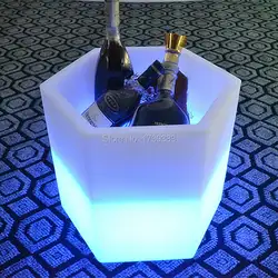 Перезаряжаемые литиевая батарея дистанционного управления ПЭ открытым CUBE Y-горшок красочный вино ice bucket Водонепроницаемый led цветочный