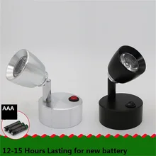 1 Вт/3 Вт AAA батарея светодиодная точечная лампа, беспроводной ювелирный магазин, фон, фото, свадьба, шоу, экономия энергии шкаф Li батарея лампа