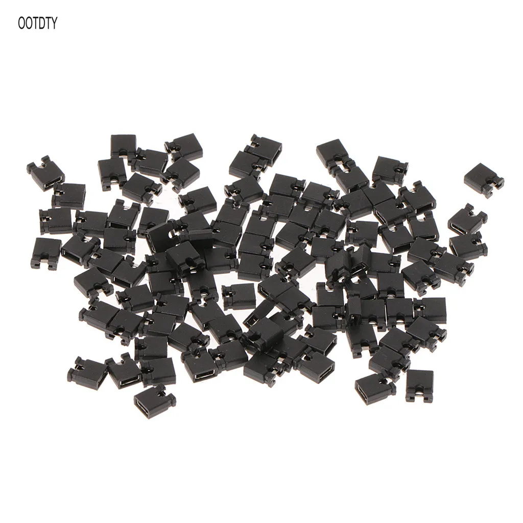 

100 Pcs 2.54mm Standard Jumper Blocks Caps For Hard Drive CD DVD Motherboards