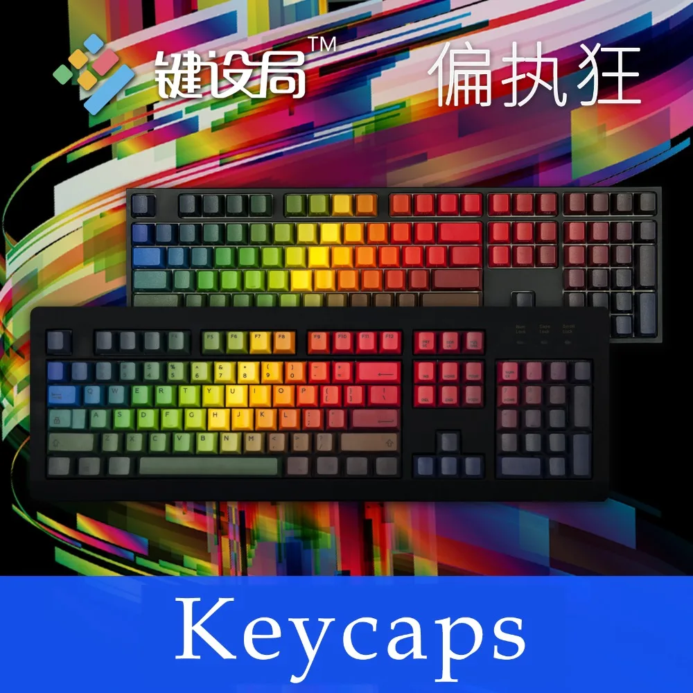 

side printed keycaps top printed keycap Craftsman Cherry profile For MX Switches Mechanical Gaming Keyboard Free Shipping