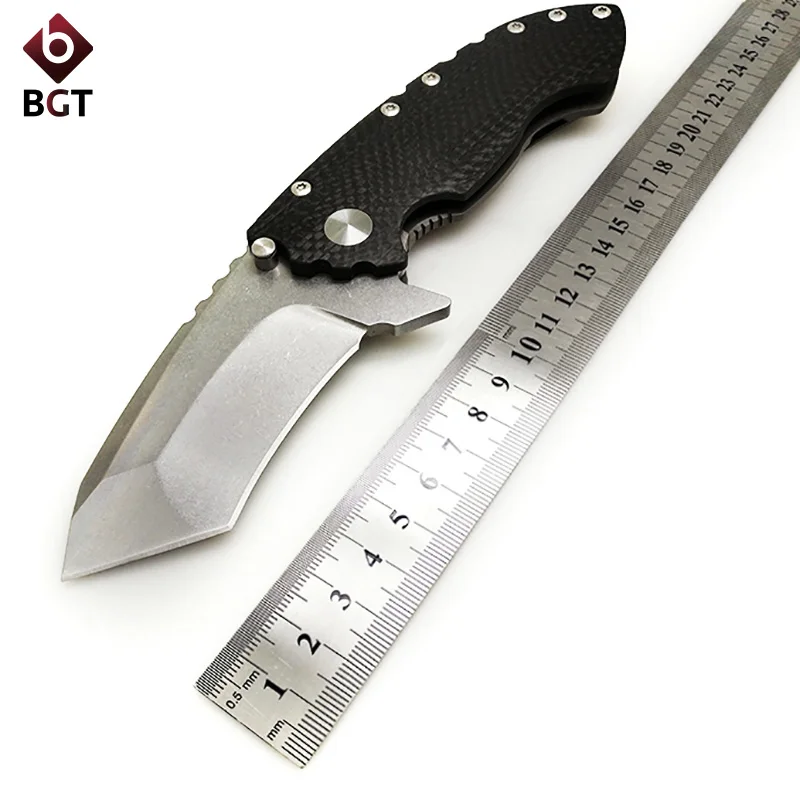 Direware V2 Survival Folding Knife D2 Carbon Fiber Titanium Tactical