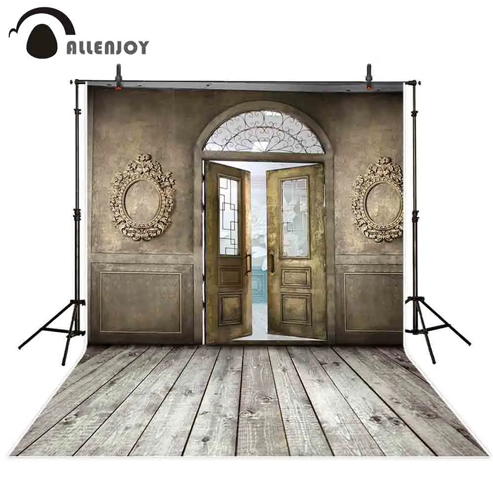 GoHeBe Classic Style Building Interior Backdrop 10x10ft Vinyl Photography Background Chic Plain Theme Door Background