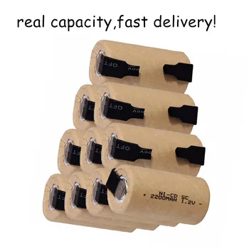 

fast delivery 10 pcs SC batteries power tool battery SUBC rechargeable batteries for bosch for dewalt 2200mah nicd 42.5mm*22mm