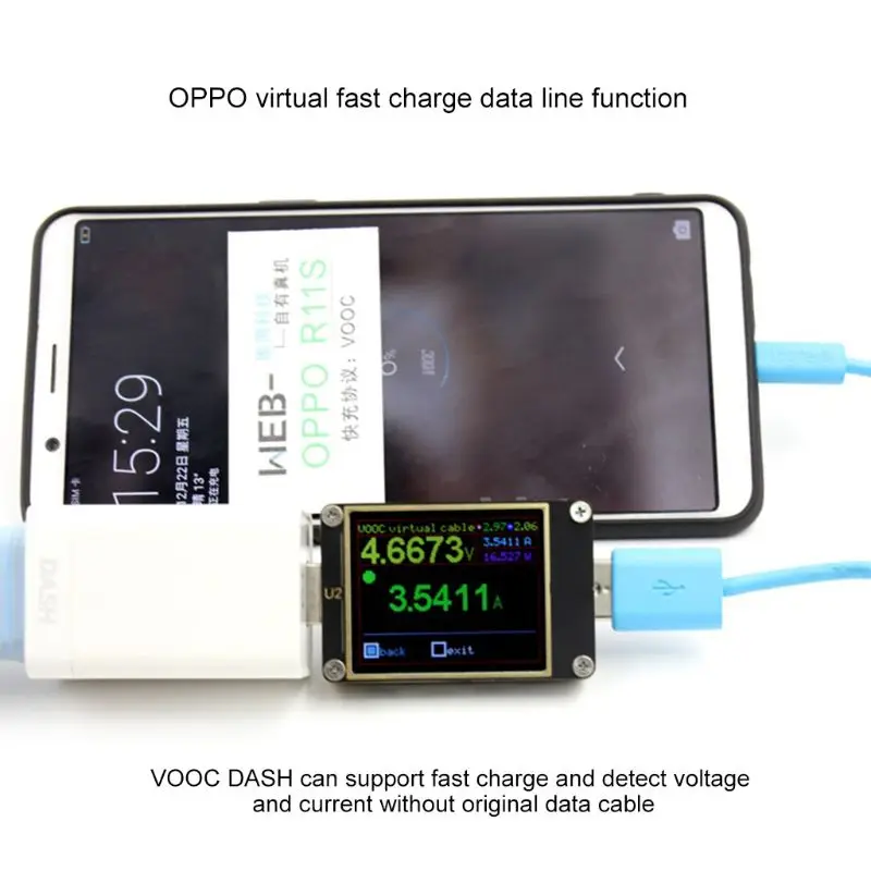 Upgraded WEB-U2 USB Tester QC4.0+ PD3.0 2.0 PPS Quick Charging Protocol Capacity DC meter 4~24V 5A