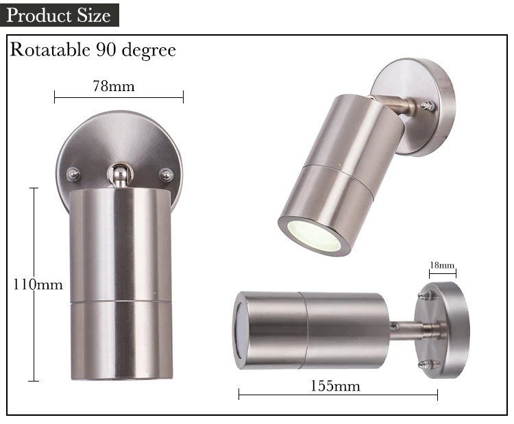 exterior exterior conduzido luzes da varanda da parede roatable lamparas de pared para cima para baixo lâmpada de parede para varanda do corredor da jarda