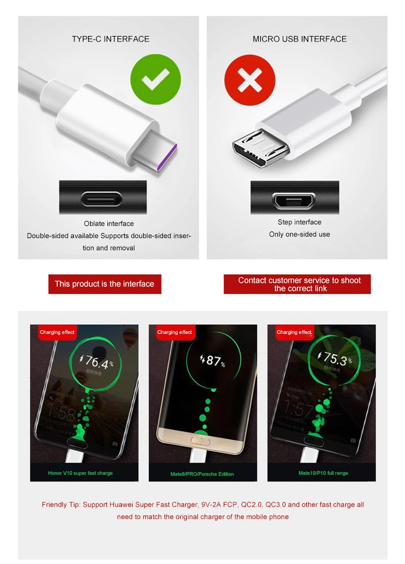 Ddaian 5A USB кабель светодиодный Quick Charge QC3.0 USB кабель для huawei samsung Xiaomi type C кабель