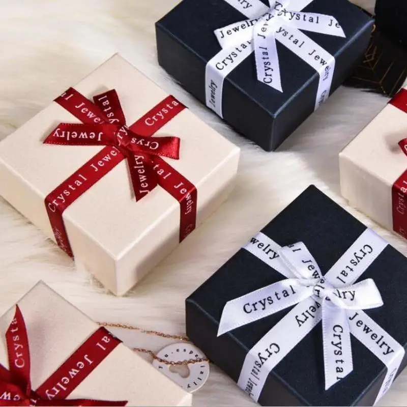 

24Pcs/lot Jewelry Gift Packing Box Jewellery Organizer with Bowknot and Sponge Wholesale for Ring Pendant Necklace Watch Earring