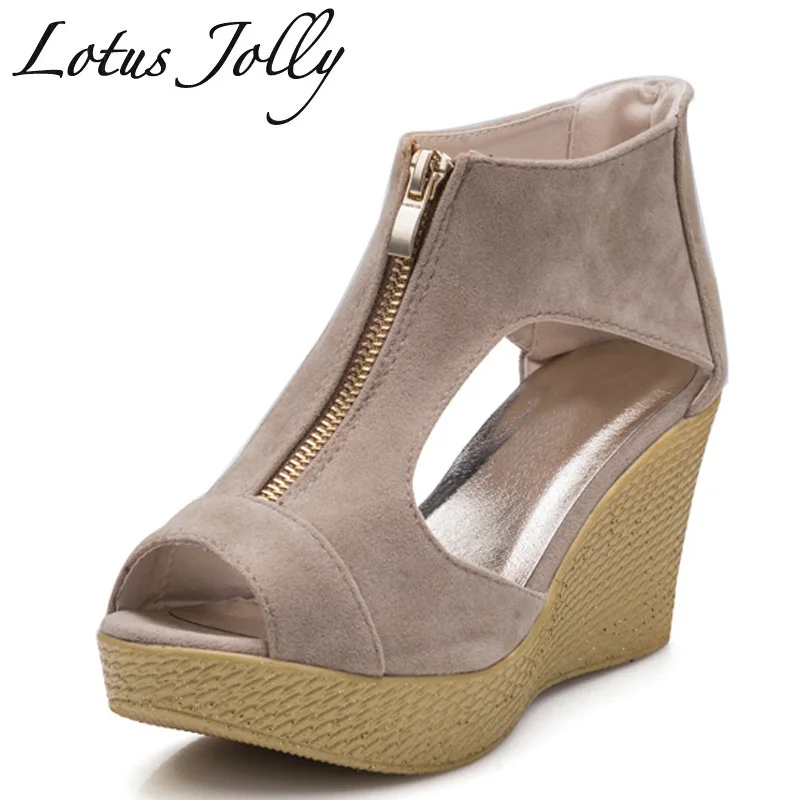 

Summer Shoes Woman Platform Sandals Women Soft Leather Casual Peep Toe Gladiator Wedges Women 7cm High Heel Shoes Zapatos Mujer