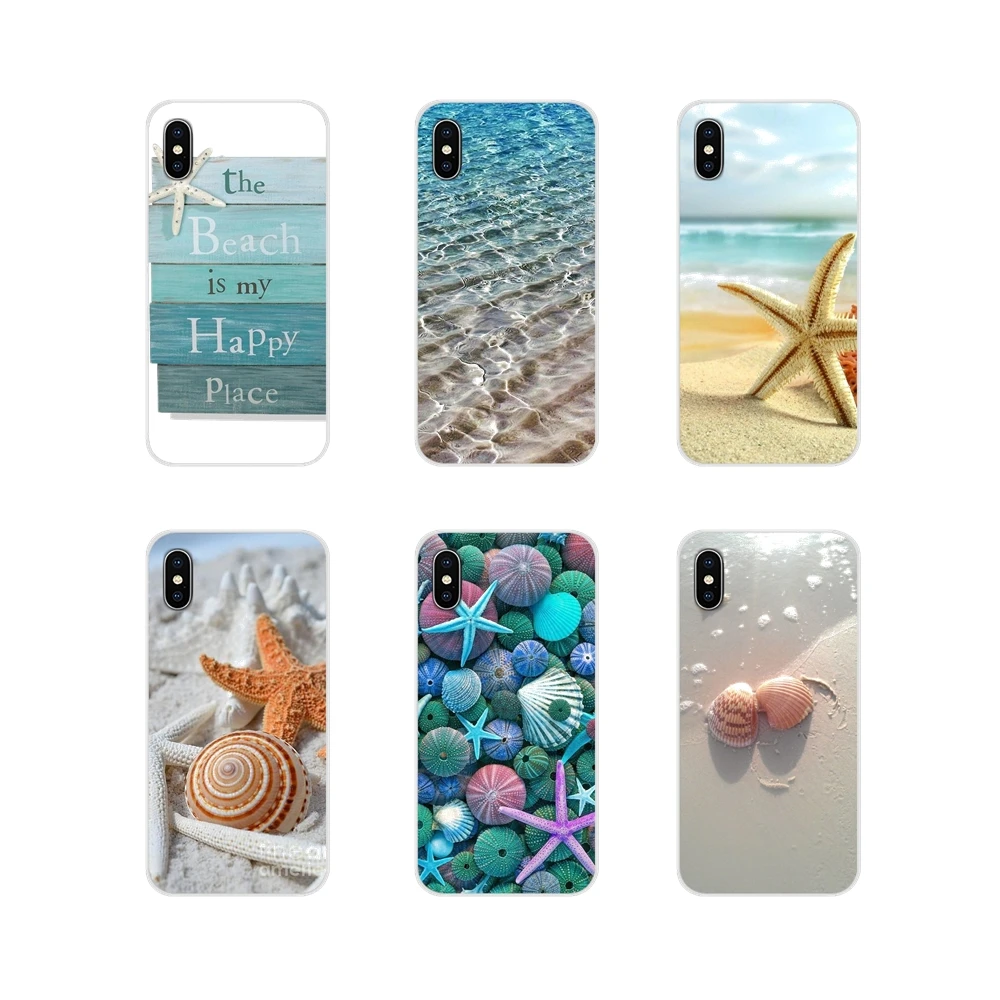 

For Xiaomi Redmi Note 6A MI8 Pro S2 A2 Lite Se MIx 1 Max 2 3 For Oneplus 3 6T Mobile Phone Cases Cover Summer Beach Sun Starfish