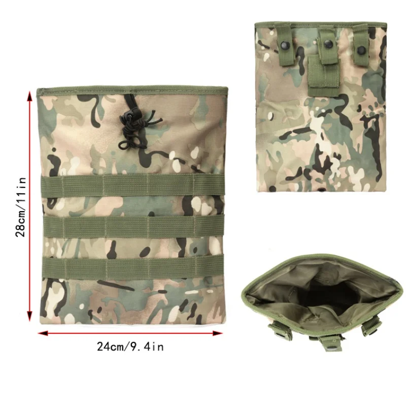 Outdoor Hunting Nylon Army Fan Molle Waist Tactical Camouflage Python Texture Accessory Storage Bag Kettle Recycling Bag