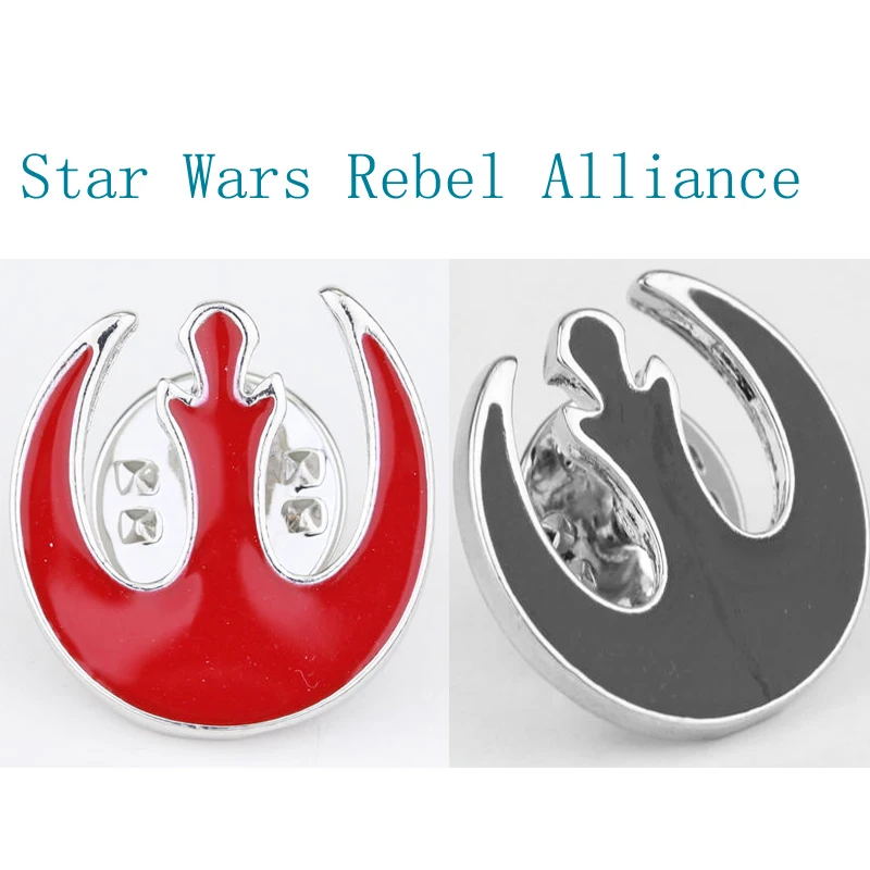 Star Wars Rebel Alliance Silver Lapel Pin Brooch Emblem Badge Enamel Lapel Pin Men Fashion Accessories