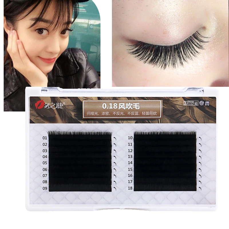 

18 line Ellipse Split tips Double Tips High-quality Ellipse Flat False Eyelash Extension flat mink eyelashes Ellipse eyelashes