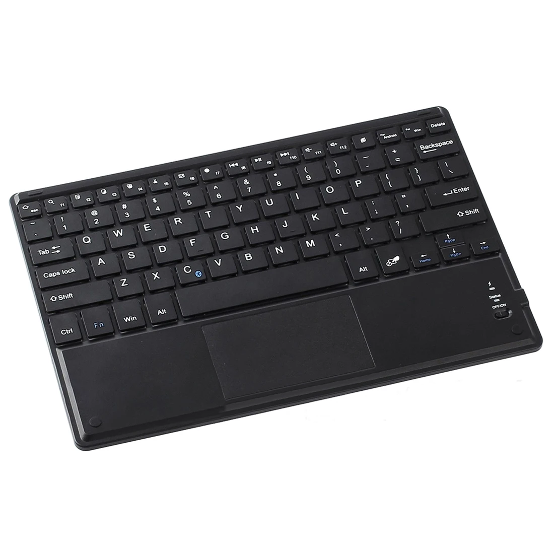 Тонкий 10 "беспроводной QWERTY Bluetooth клавиатура + тачпад для Windows Android Mac