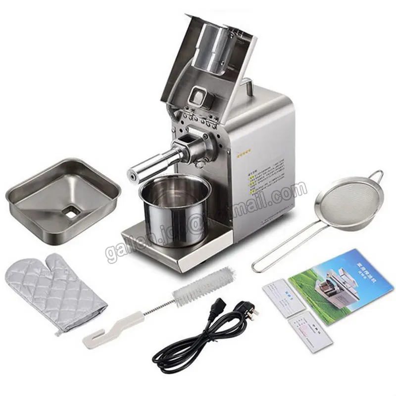 Discount Brand NEW Cold press oil machine Peanut Sesame Almond Flaxseed Sunflower Nut seed oil extractor expeller Stainless steel 304 3
