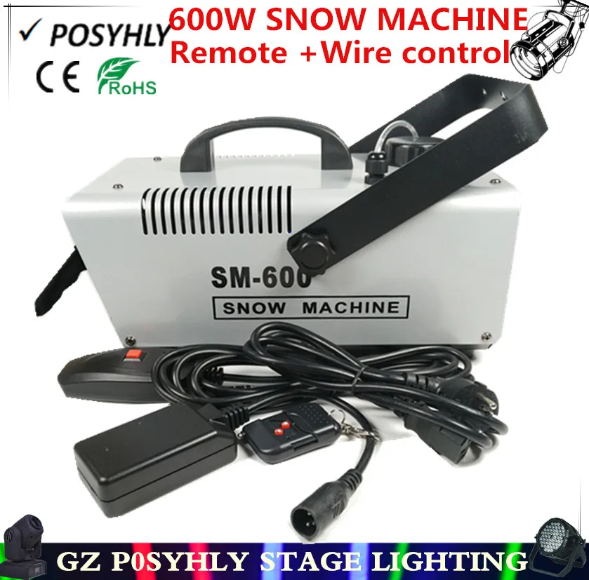 

2016 new ! 600W snow machine Remote +Wire control AC110-240V snowflake machine professional stage DJ equipment